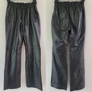 LEATHER SHOP Black Leather Pants M.
